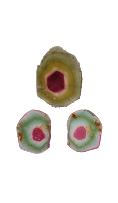 Watermelon Tourmaline Flat Mix 3 pieces 31, 76 CT