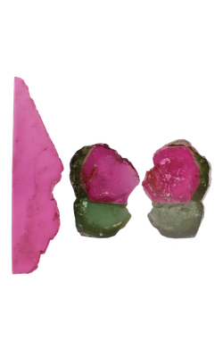 Watermelon Tourmaline Flat Mix 3 Pieces 28,75 CT