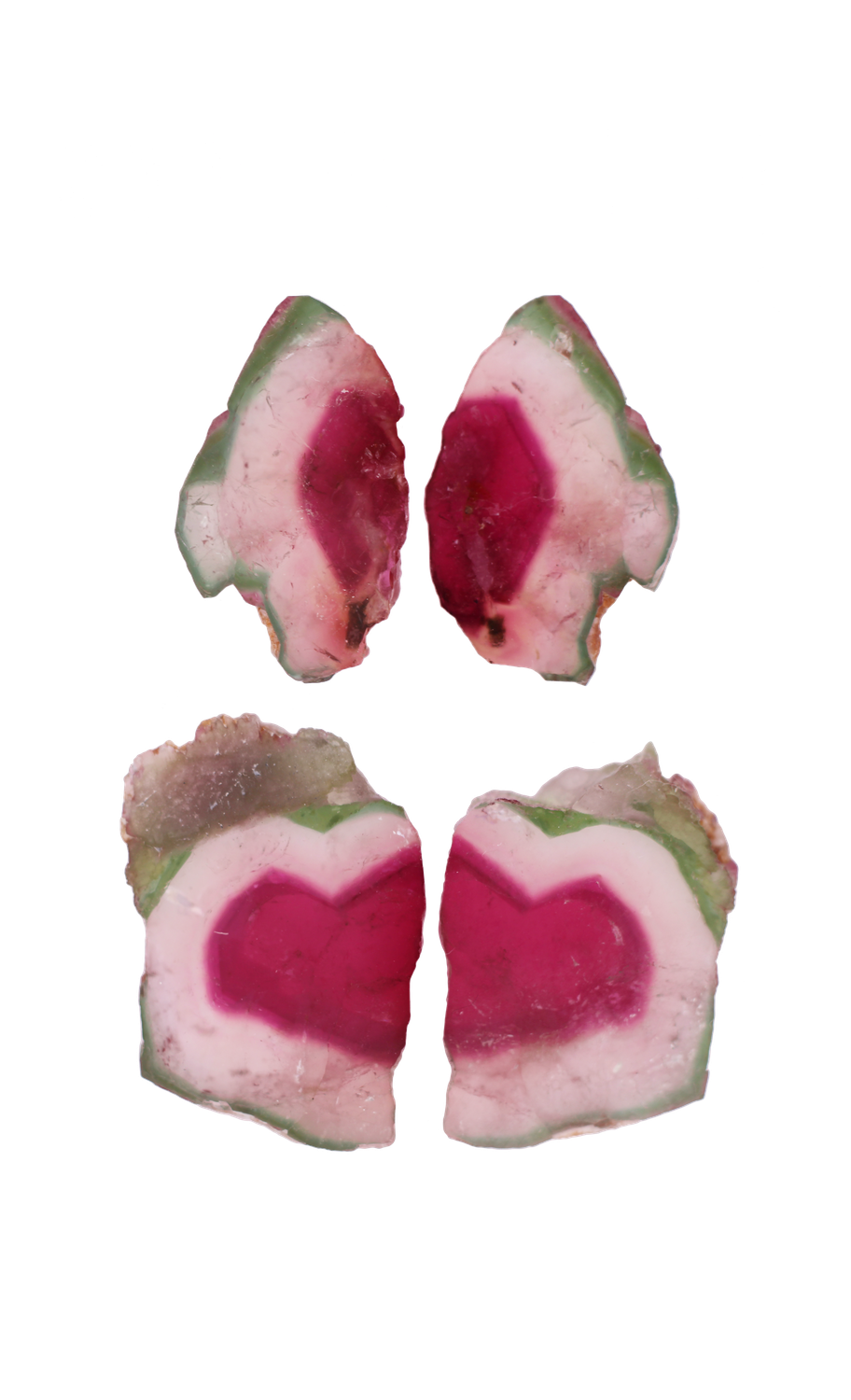 Watermelon Tourmaline Flat Mix 4 pieces 50,29 CT