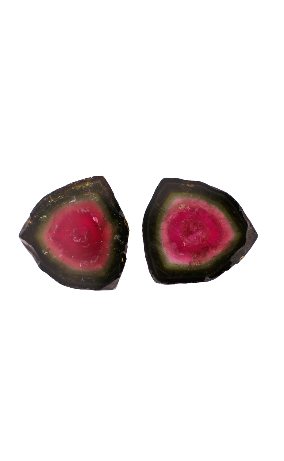 Watermelon Tourmaline Flat Mix 2 pieces 22,2 CT