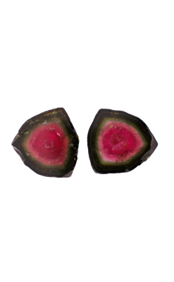 Watermelon Tourmaline Flat Mix 2 pieces 22,2 CT