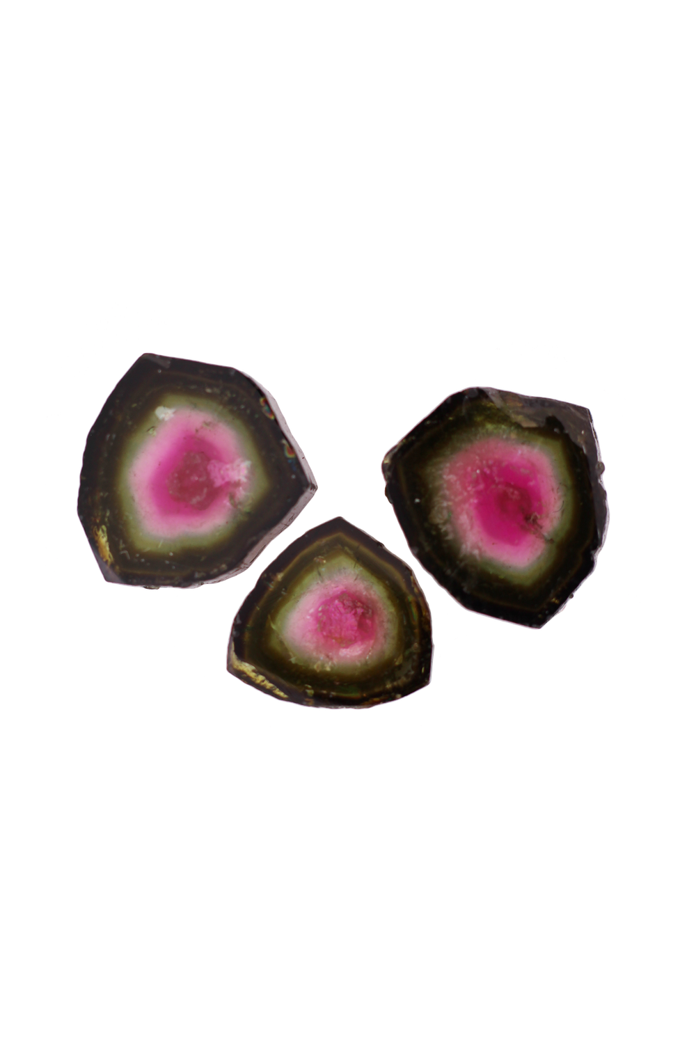 Watermelon Tourmaline Flat Mix 3 pieces 10,93 CT
