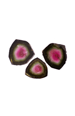 Watermelon Tourmaline Flat Mix 3 pieces 10,93 CT