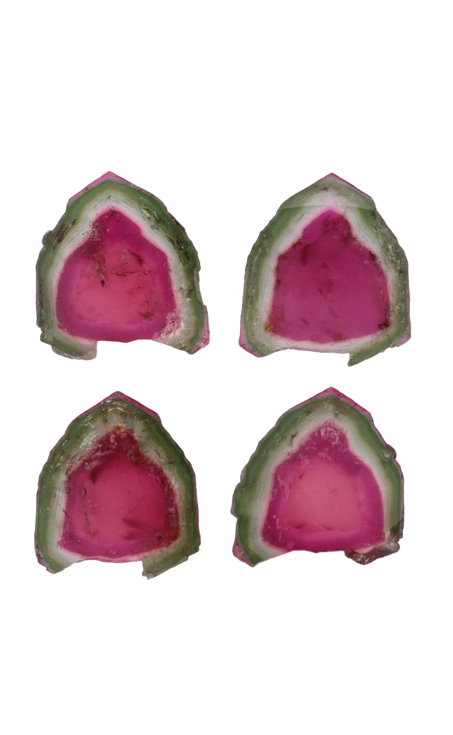 Watermelon Tourmaline Flat Mix 4 pieces 54,9 CT