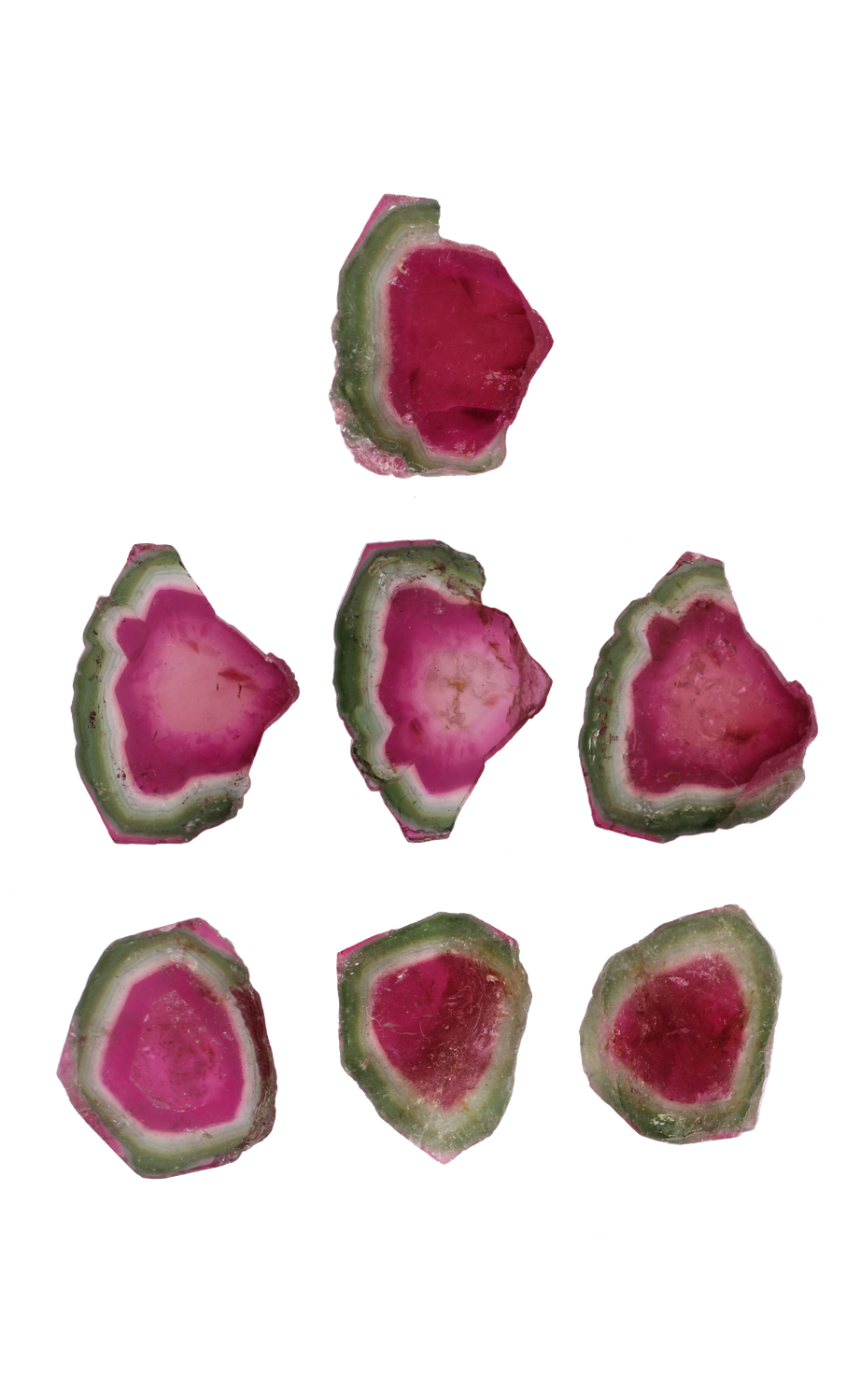 Watermelon Tourmaline Flat Mix 7 pieces 77,7 CT