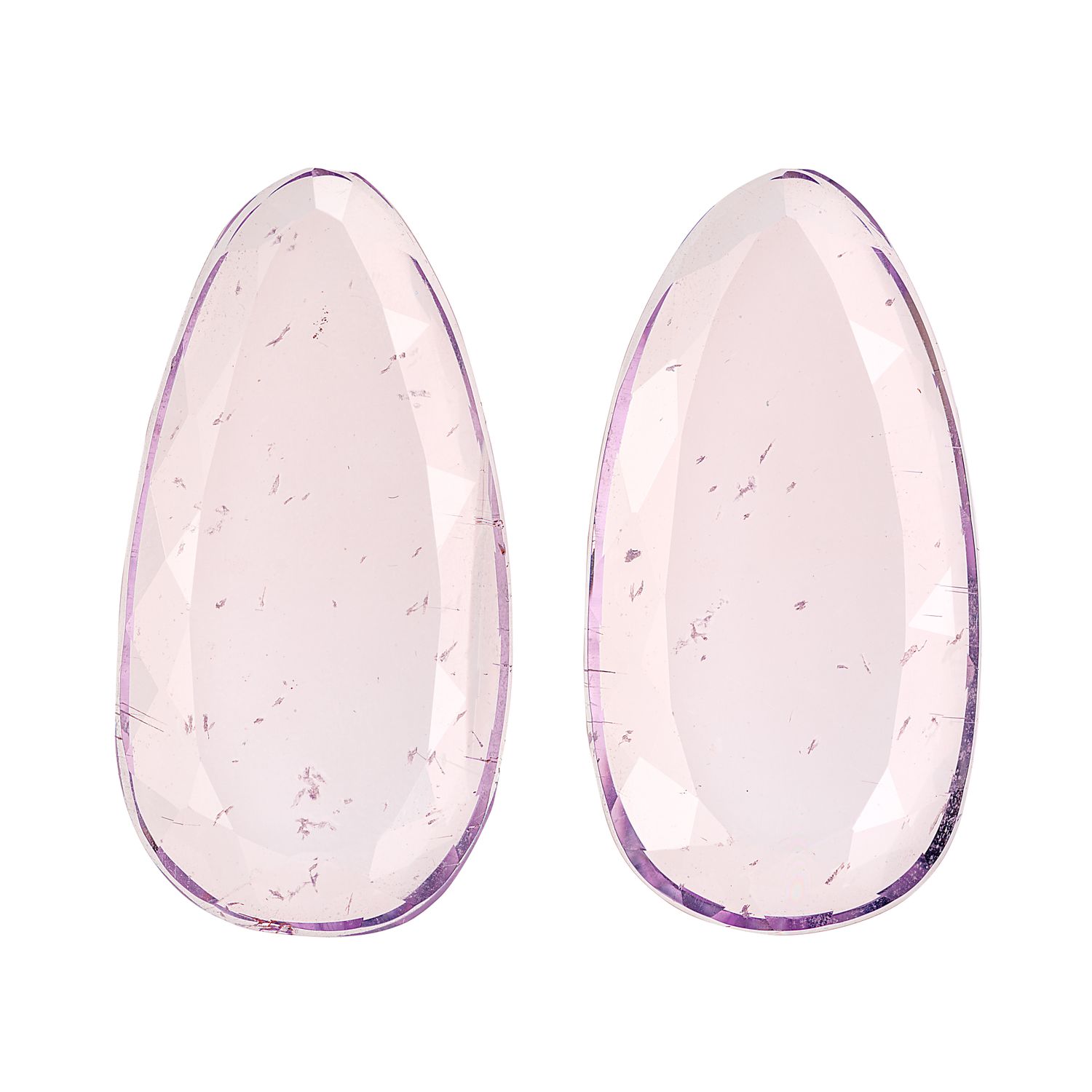 Pair of Kunzite 136,3 CT Pearshape 43x22