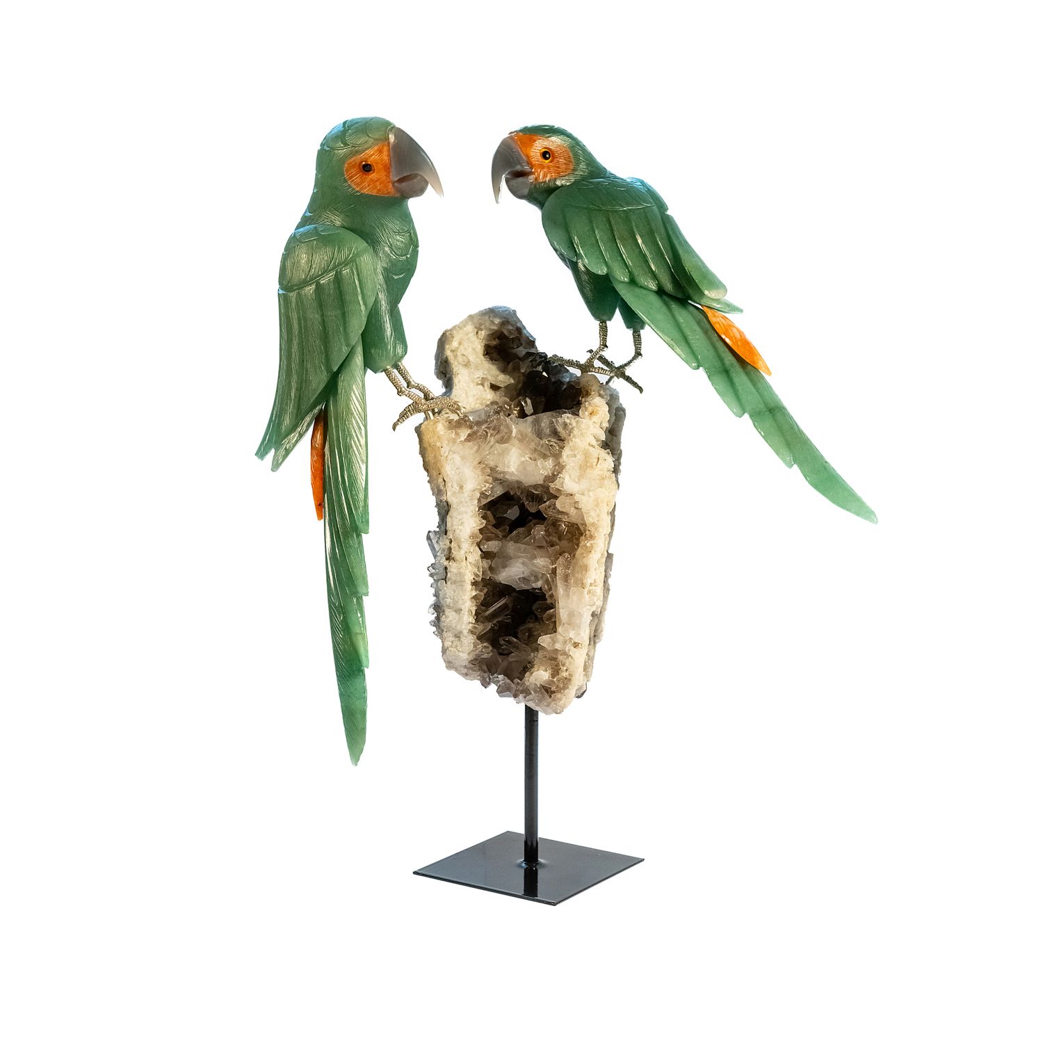 Green Macaw sculpture