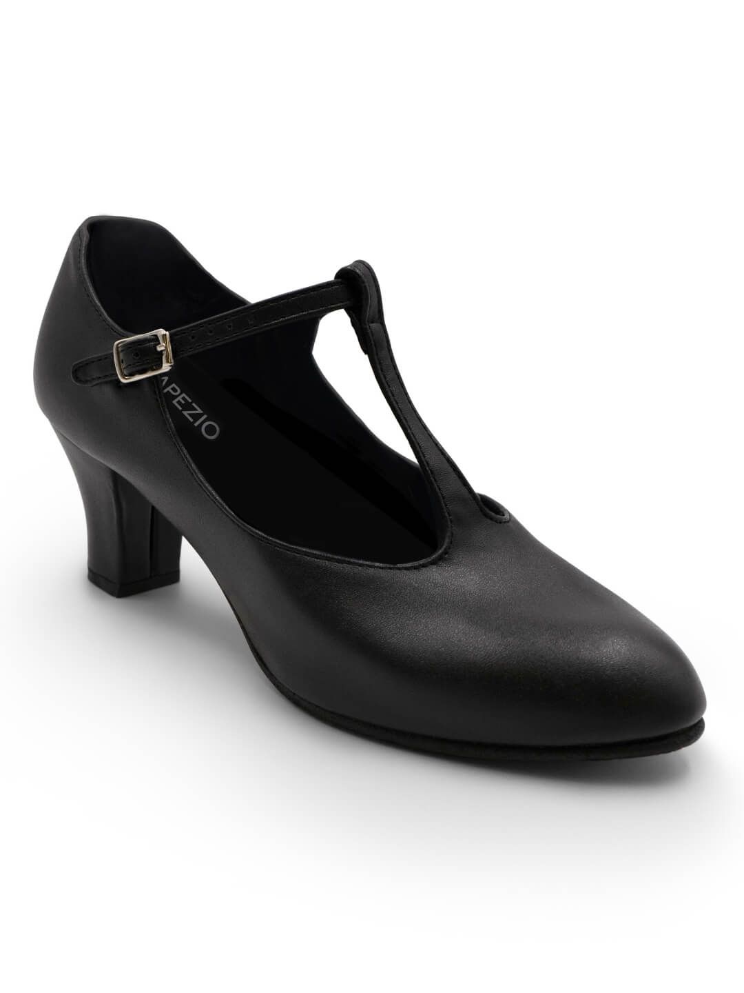 JR. FOOTLIGHT T-STRAP 2&quot; CHARACTER SHOE-, Color: BLK -, Size: 12, Width: M