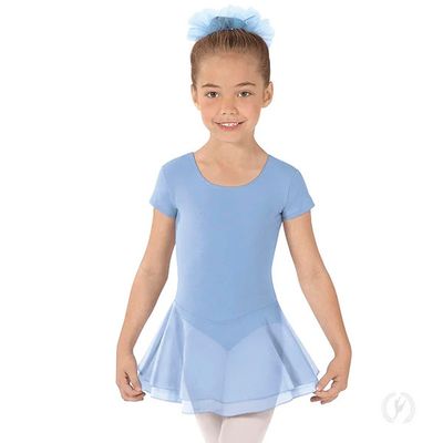 COTTON LYCRA SHORT SLEEVE DANCE DRESS-CHILD-
