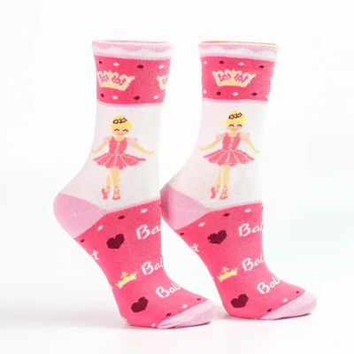 KIDS SUGARPLUM BALLERINA I LOVE BALLET PINK SOCKS