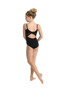 CAMISOLE LEOTARD WITH MESH INSERTS-CHILD-