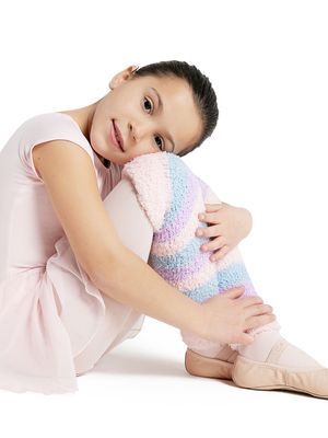 HARMONIE 12" STRIPED PAMPER LEGWARMERS- CHILD - LPNK