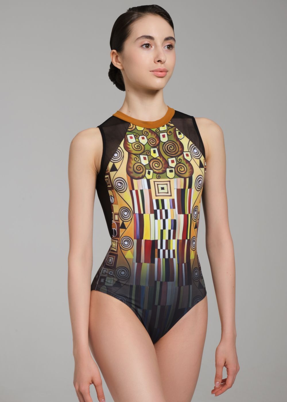 SALE DAHLIA HIGH NECK LEO - ORN - LARGE ADULT