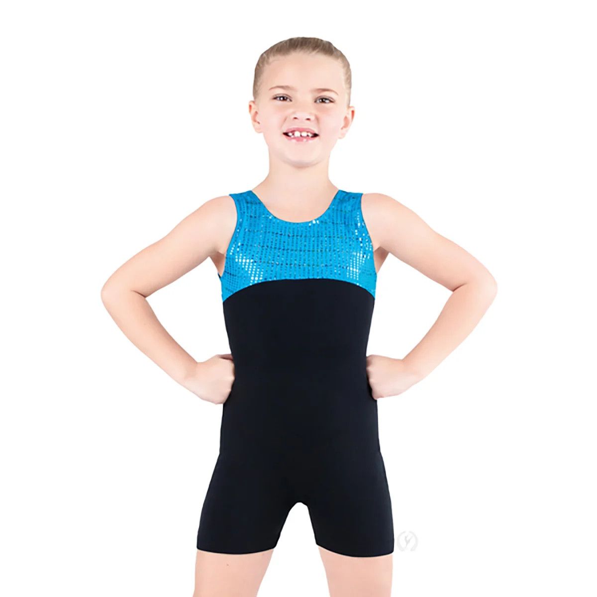 CELEBRATION COLOR BLOCK GYM BIKETARD-CHILD-