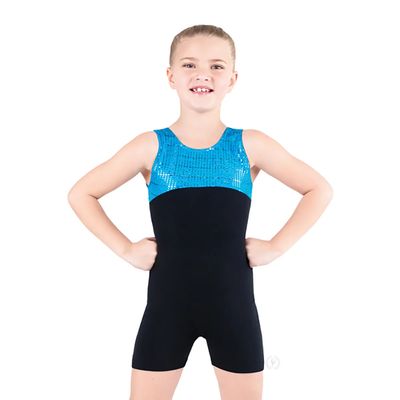 CELEBRATION COLOR BLOCK GYM BIKETARD-CHILD-