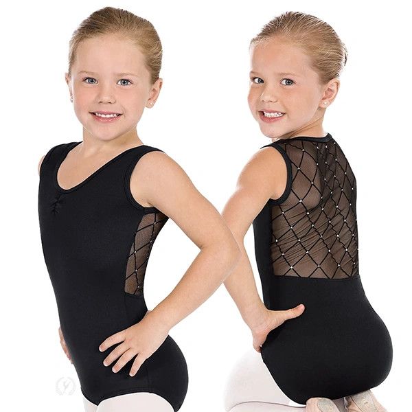DIAMOND MESH BACK TANK LEOTARD-CHILD-
