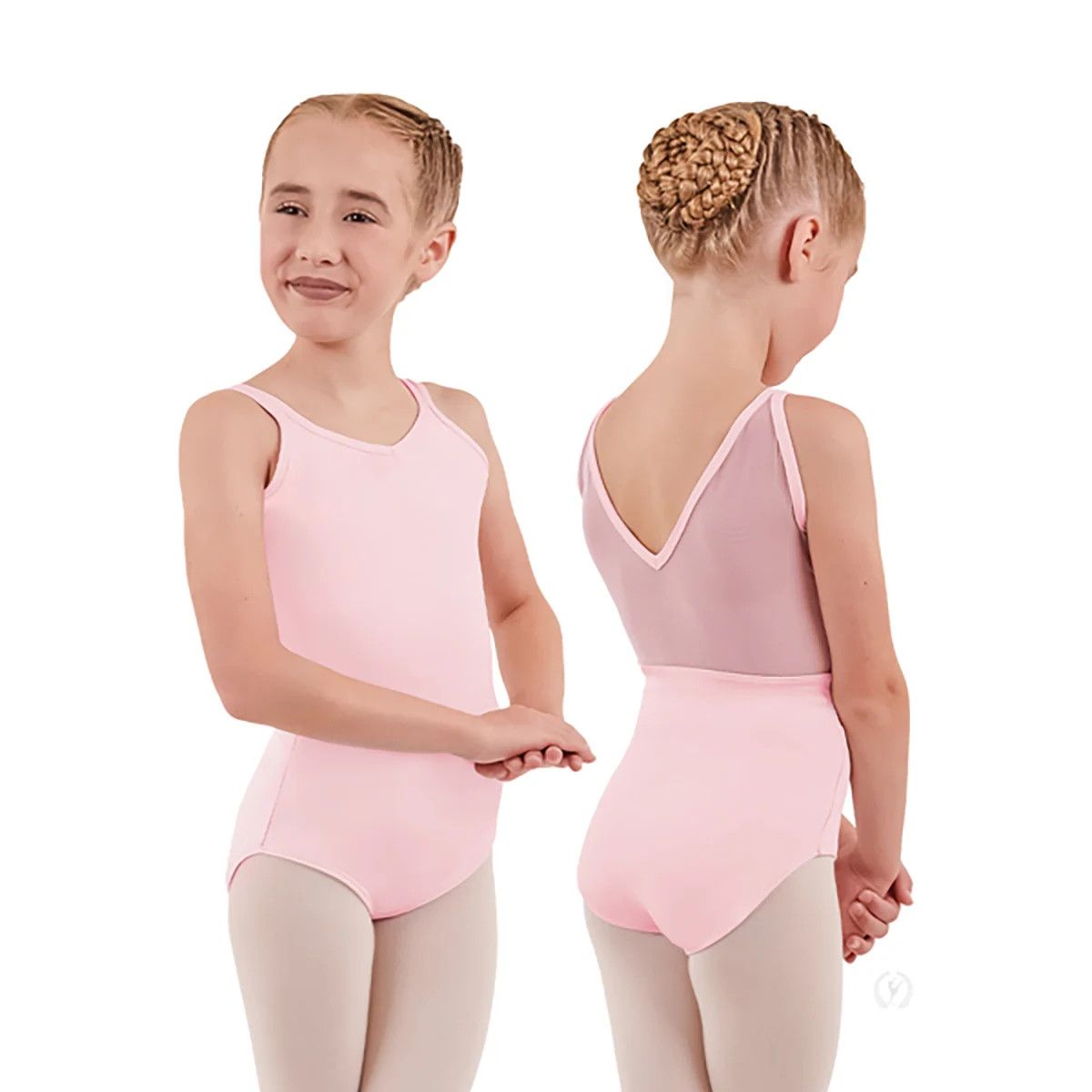 SILHOUETTE MESH DOUBLE STRAP LEOTARD-CHILD-