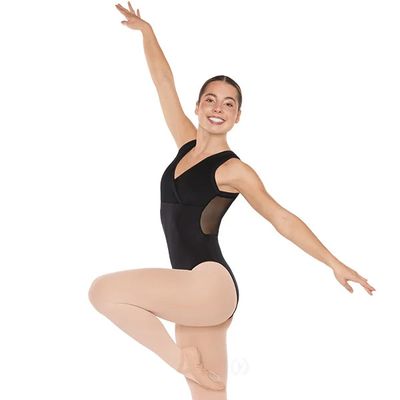 SILHOUETTE MESH WRAP FRONT TANK LEOTARD-ADULT-