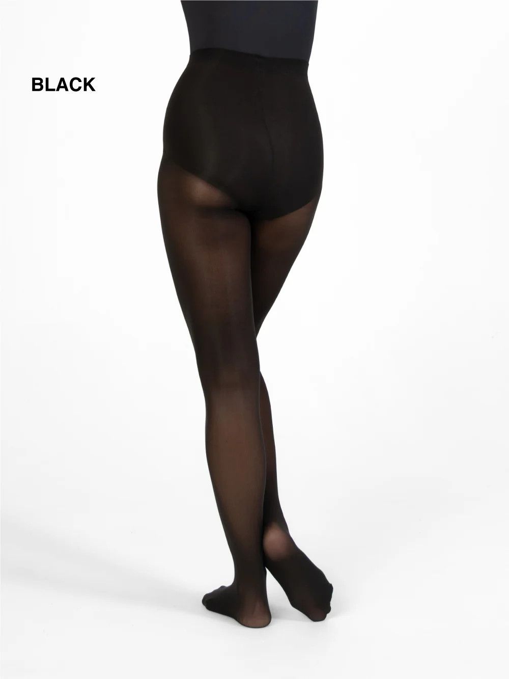 BW TOTAL STRETCH FOOTED TIGHTS-ADULT-, Color: BLK -, Size: S/M