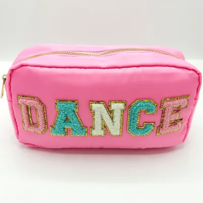 VARSITY LETTER COSMETIC BAG - LPK