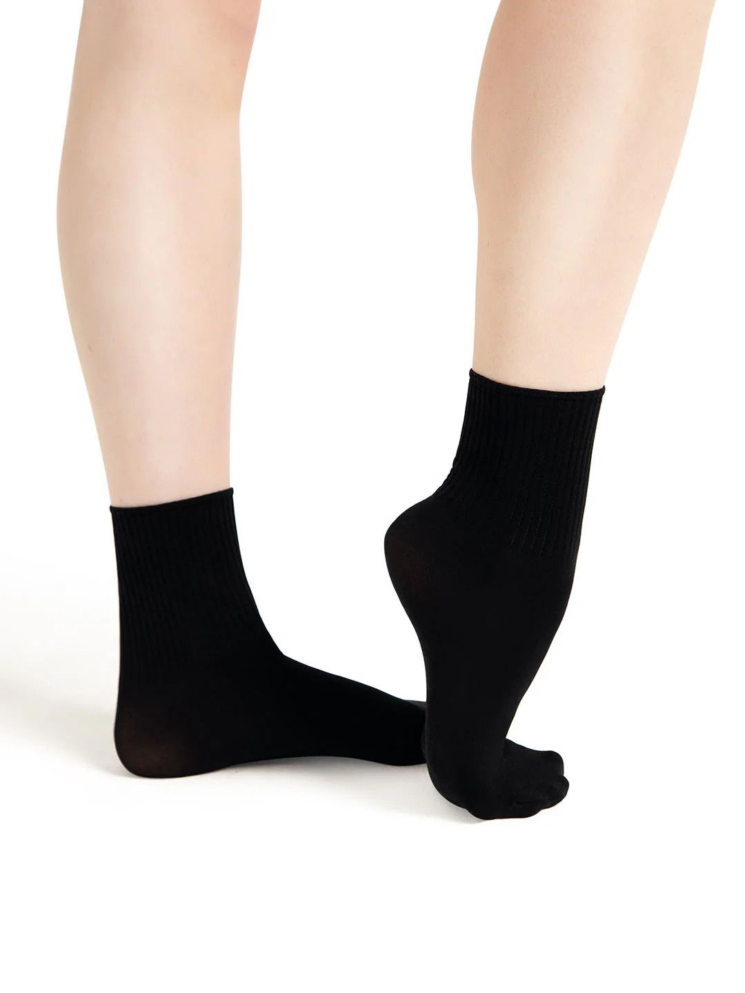 RIBBED DANCE SOCK-CHILD-, Color: BLK -, Size: S