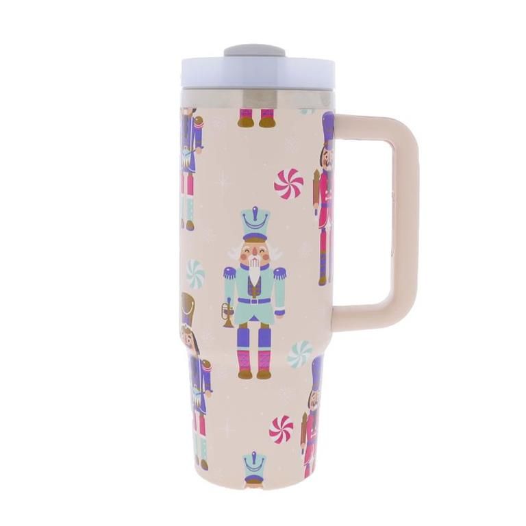 WHIMSY NUTCRACKER 30 OZ TUMBLER W/ STRAW