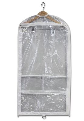 DD LONG GUSSET GARMENT BAG - WHT