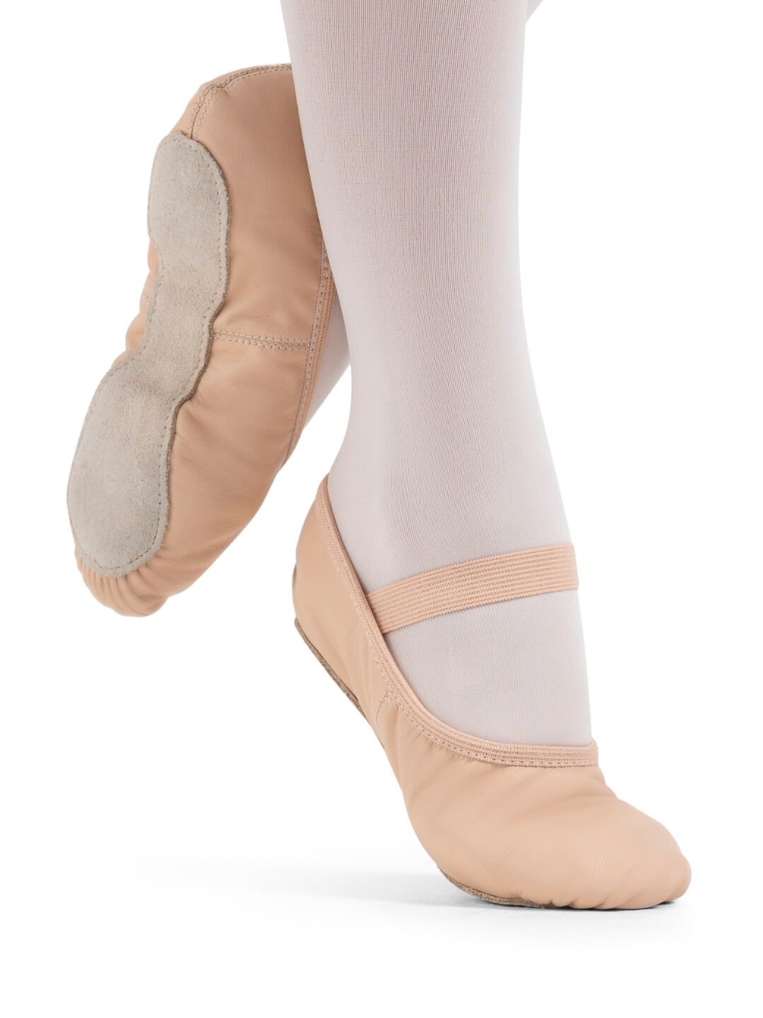 LUNA LEATHER FULL SOLE BALLET SHOE-CHILD-, Color: BPK-, Size: 9, Width: M
