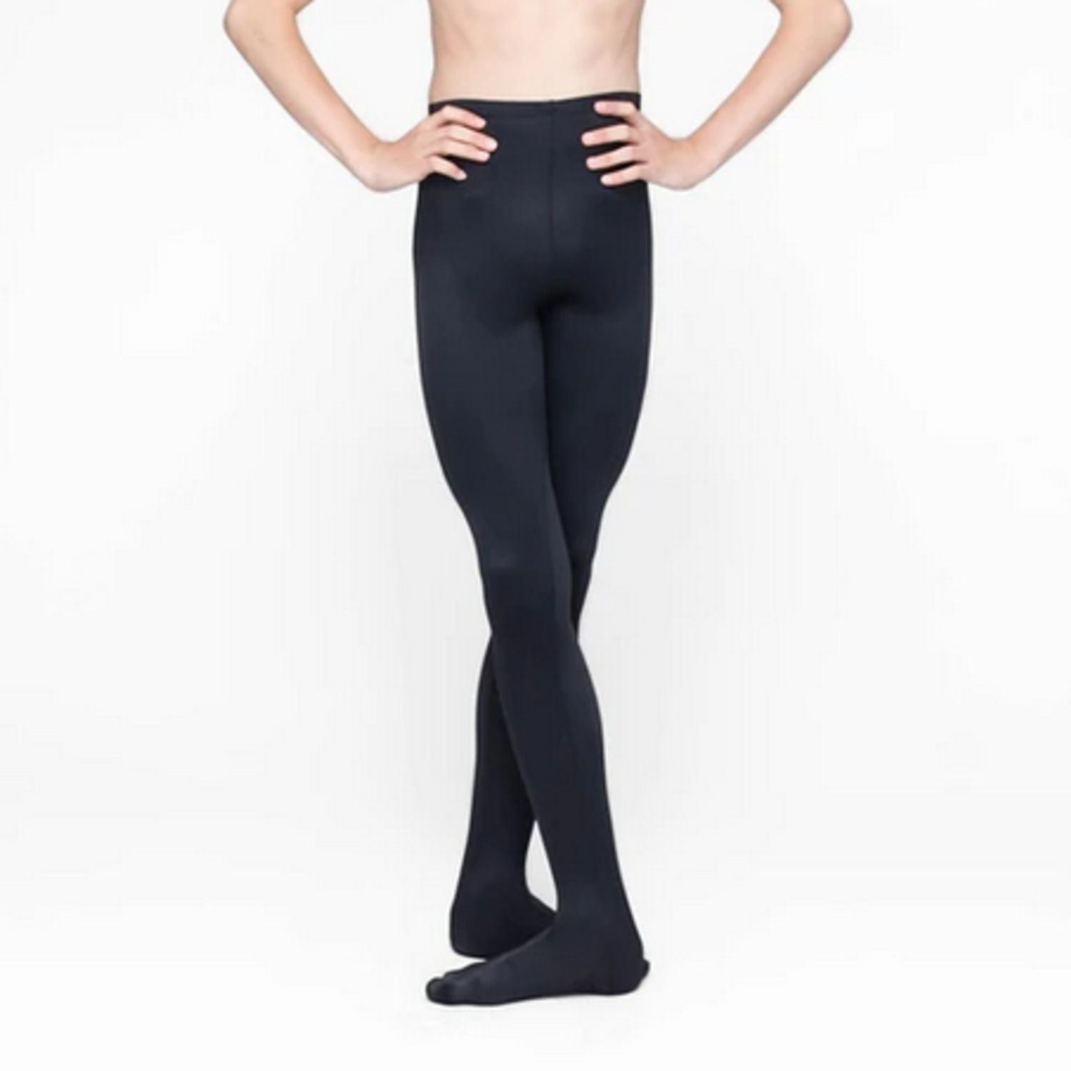 CONVERTIBLE DANCE TIGHTS-BOYS-, Color: BLK-, Size: 5/6