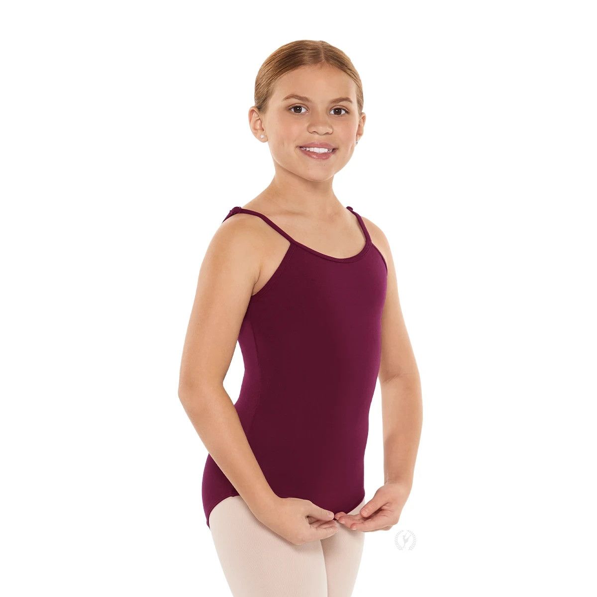 COTTON LYCRA ADJUSTABLE CAMISOLE LEOTARD-CHILD-, Color: BUR -, Size: LC (12/14)