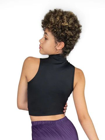 MOCK NECK PULLOVER DANCE TOP-CHILD-, Color: BLK -, Size: 4/6