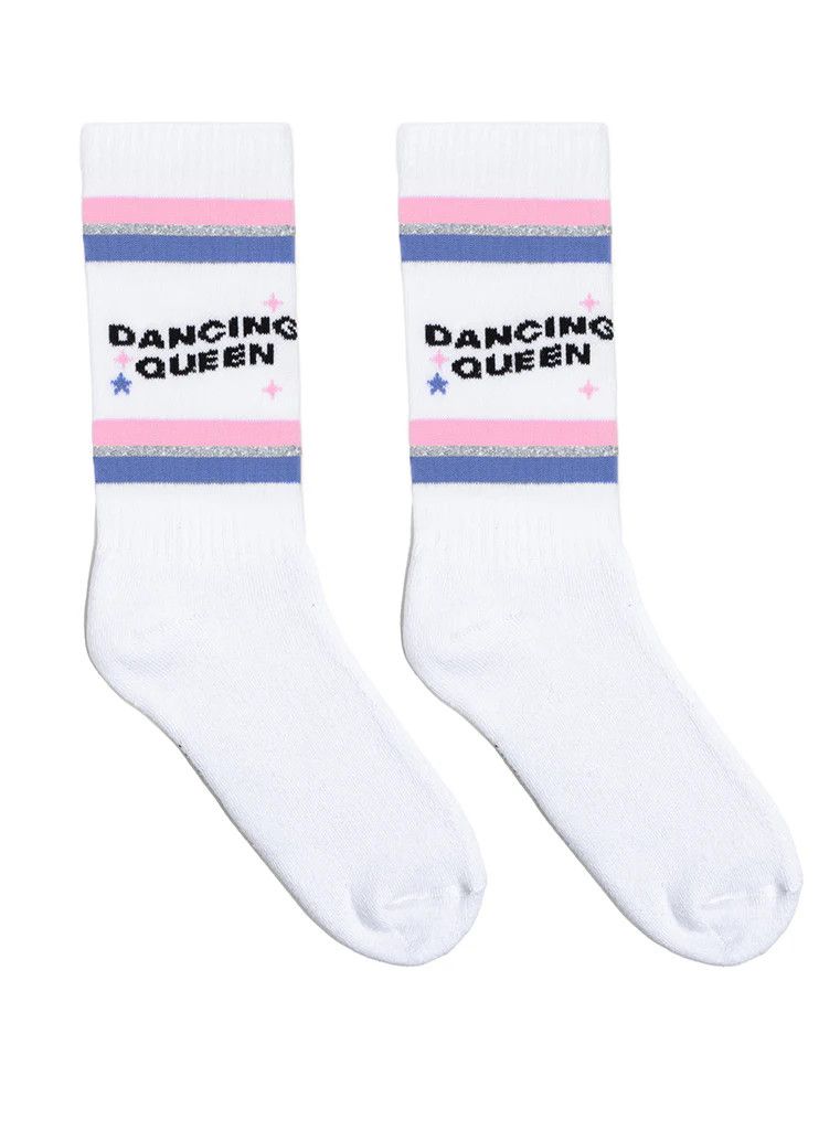 DANCING QUEEN CREW SOCKS - WHT