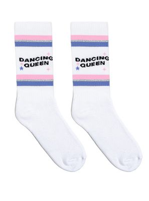 DANCING QUEEN CREW SOCKS - WHT