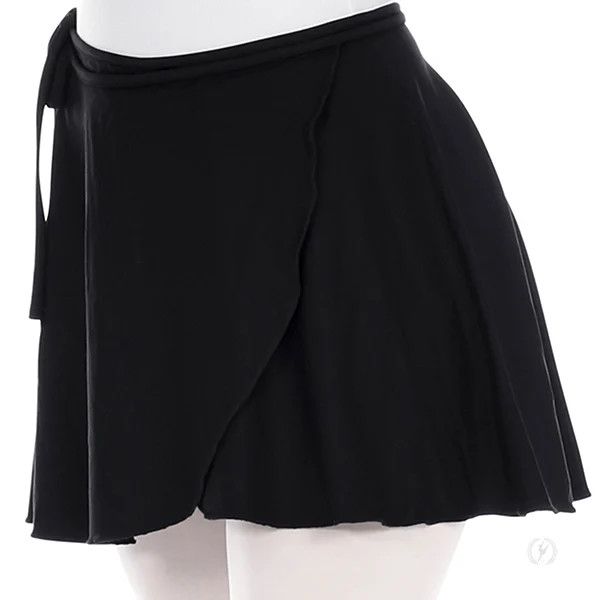 MICROFIBER OPAQUE WRAP SKIRT-ADULT PLUS-, Color: BLK -, Size: OS
