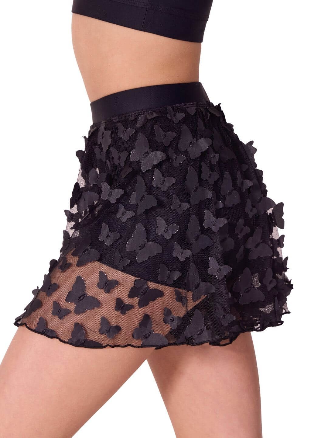 FLUTTER FLIT SKORT-CHILD-, Color: BLK -, Size: TC
