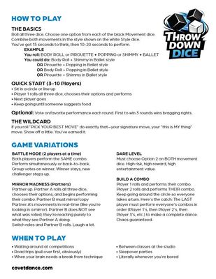 THROW DOWN DICE-