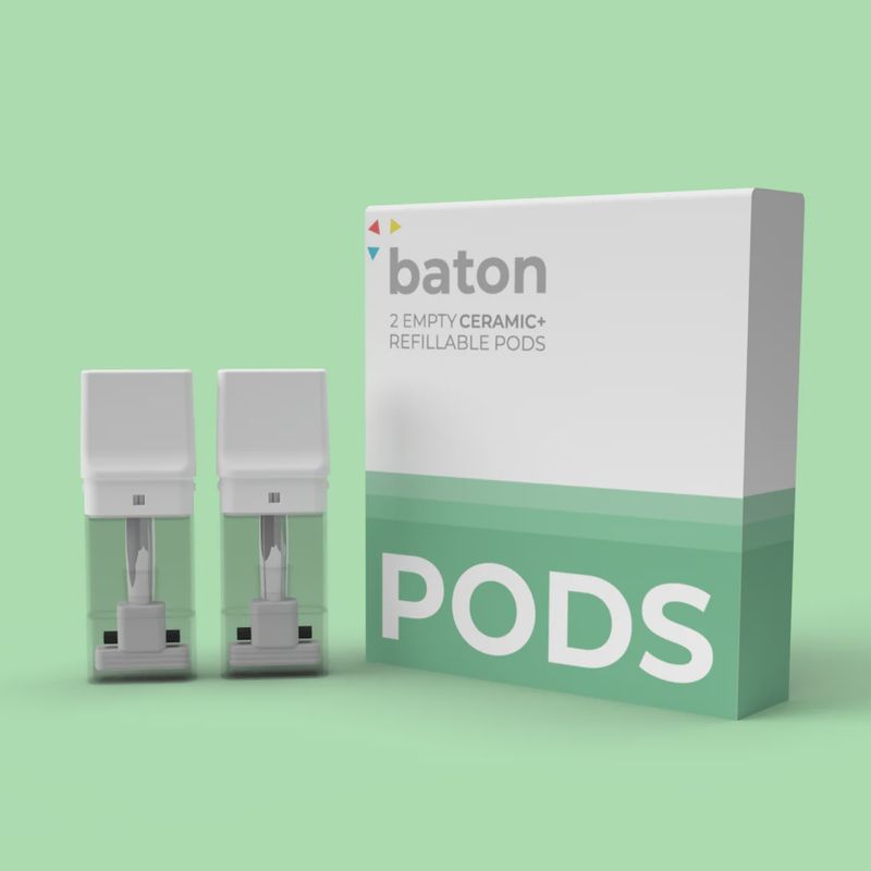 Baton Refillable Pods 2 Pack, Type: Ceramic Pods 2 Pk