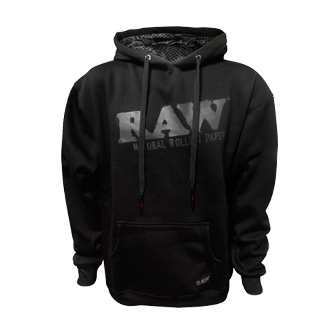 Raw Hoodies, Color: Black-Large