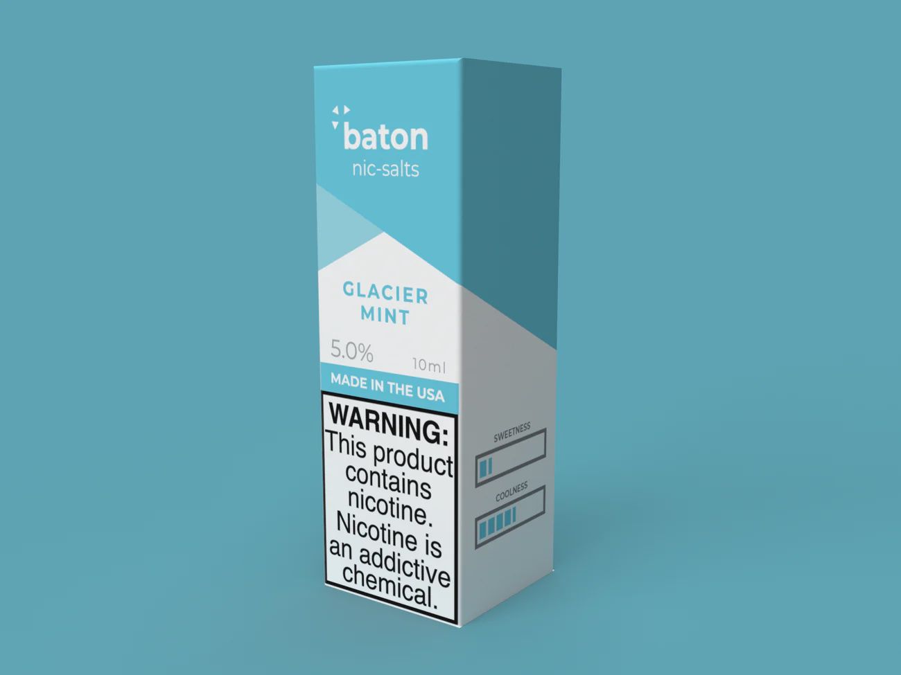 Baton Salts 10ml Nic Salts, Flavor: Glacier Mint 2.5%