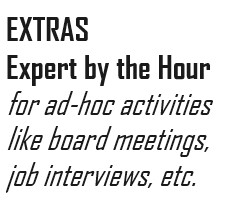 Extras    (Per Hour)