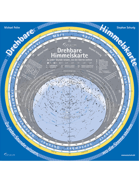 Drehbare Himmelskarte Oculum Verlag Sternkarte 29 Cm Astro Shop Abenteuer Sterne De Fachhandler Fur Grossfernglaser Bino Teleskope Doppelrefraktoren