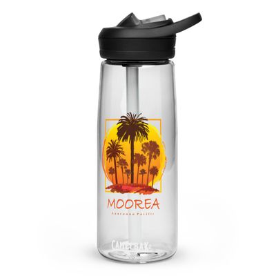Moorea Sunset Palms Sports Water Bottle