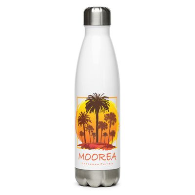 Moorea Sunset Palms Stainless Steel Water Bottle
