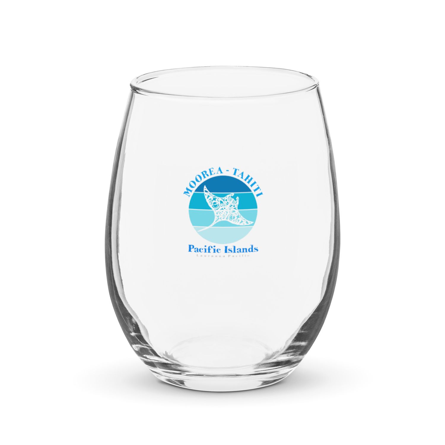 Manta Ray Moorea Tahiti Ocean Stemless Wine Glass