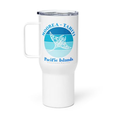 Manta Ray Moorea Tahiti Ocean Travel Mug with a Handle