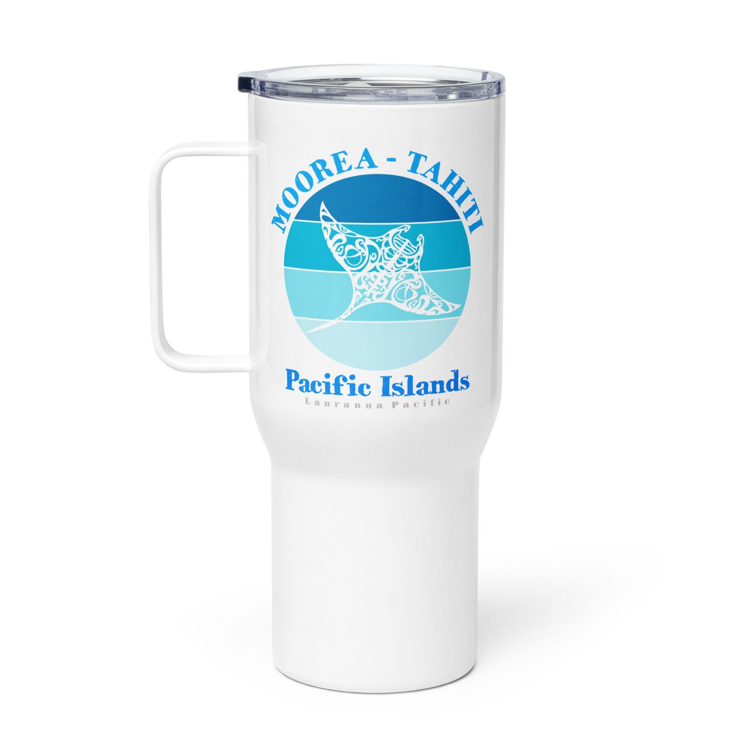 Manta Ray Moorea Tahiti Ocean Travel Mug with a Handle