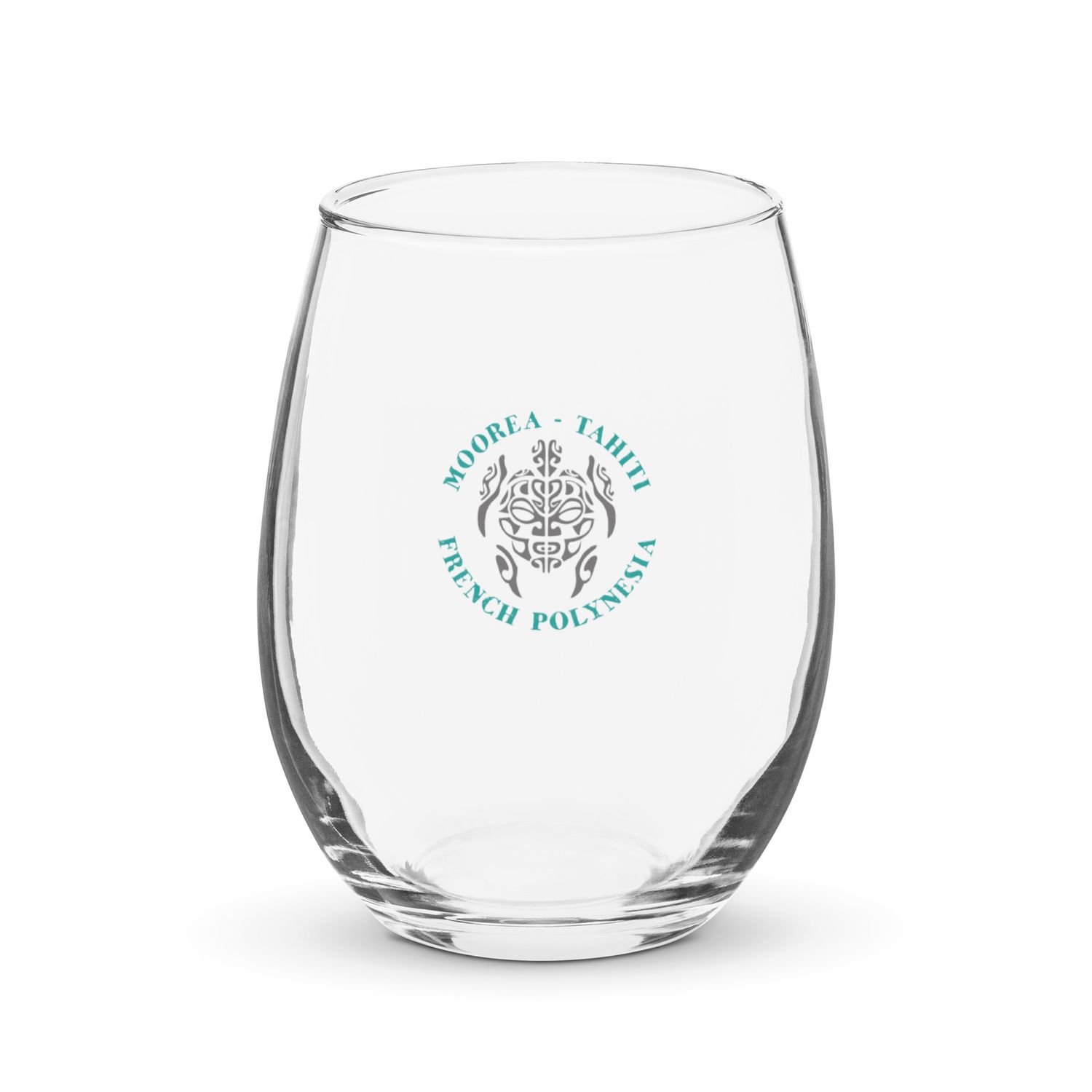 Moorea Tahiti Sea Turtle, French Polynesia Stemless Wine Glass