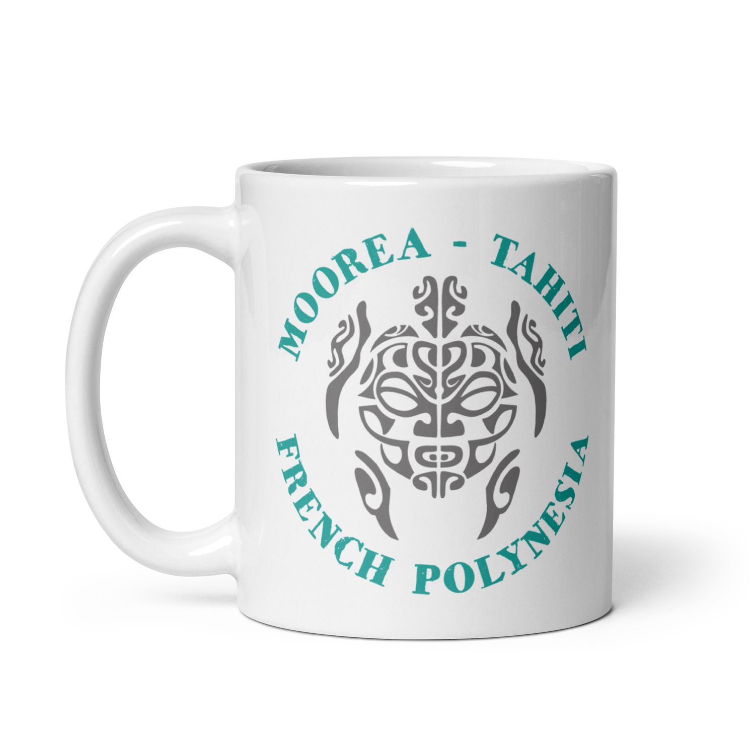 Moorea Tahiti Sea Turtle, French Polynesia White Coffee Mug
