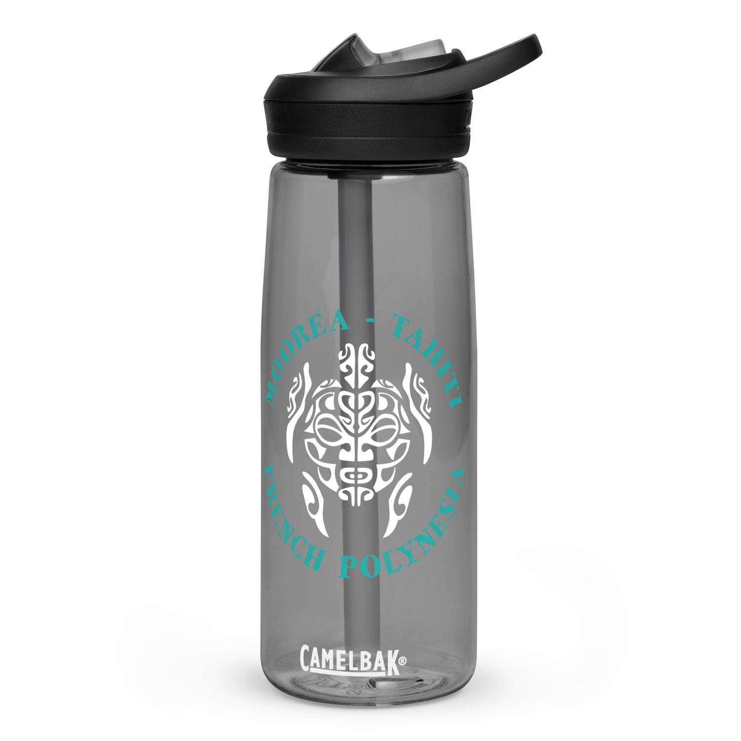 Moorea Tahiti Sea Turtle, French Polynesia Sports Water Bottle