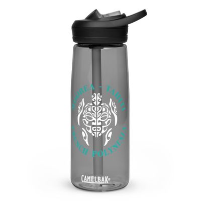 Moorea Tahiti Sea Turtle, French Polynesia Sports Water Bottle